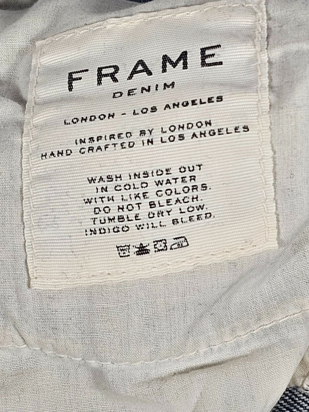 FRAME Womens Le Original Wetherly Mix Crop Jeans Size 24 Blue Raw Hem Distressed - Picture 11 of 13